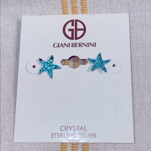 Giani Bernini Turquoise Starfish Crystal Stud Earrings